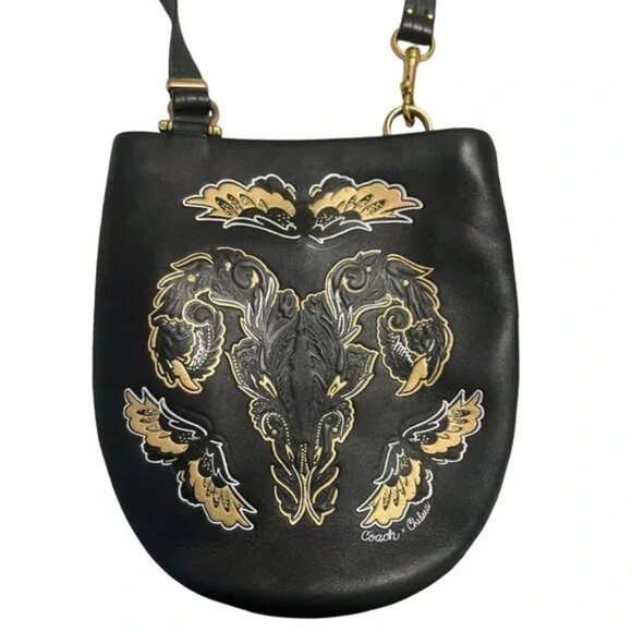 Coach x Chelsea Champlain Bonnie Cashin Sling Bag Kisslock & Tattoo Graphics - Picture 3 of 8